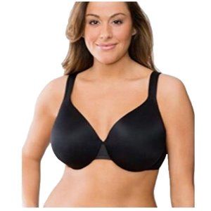 Lane Bryant Cacique Bra Smooth Satin Full Coverage Mesh UW Plus Size 40DDD Black